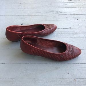 Vintage Etienne Aigner Woven Leather Flats